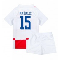 Fotbalové Dres Chorvatsko Mario Pasalic #15 Dětské Domácí ME 2024 Krátký Rukáv (+ trenýrky)